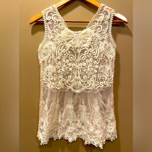 Yoana Baraschi crochet white tank